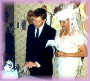 Christie Lee and Jonathon on their wedding day